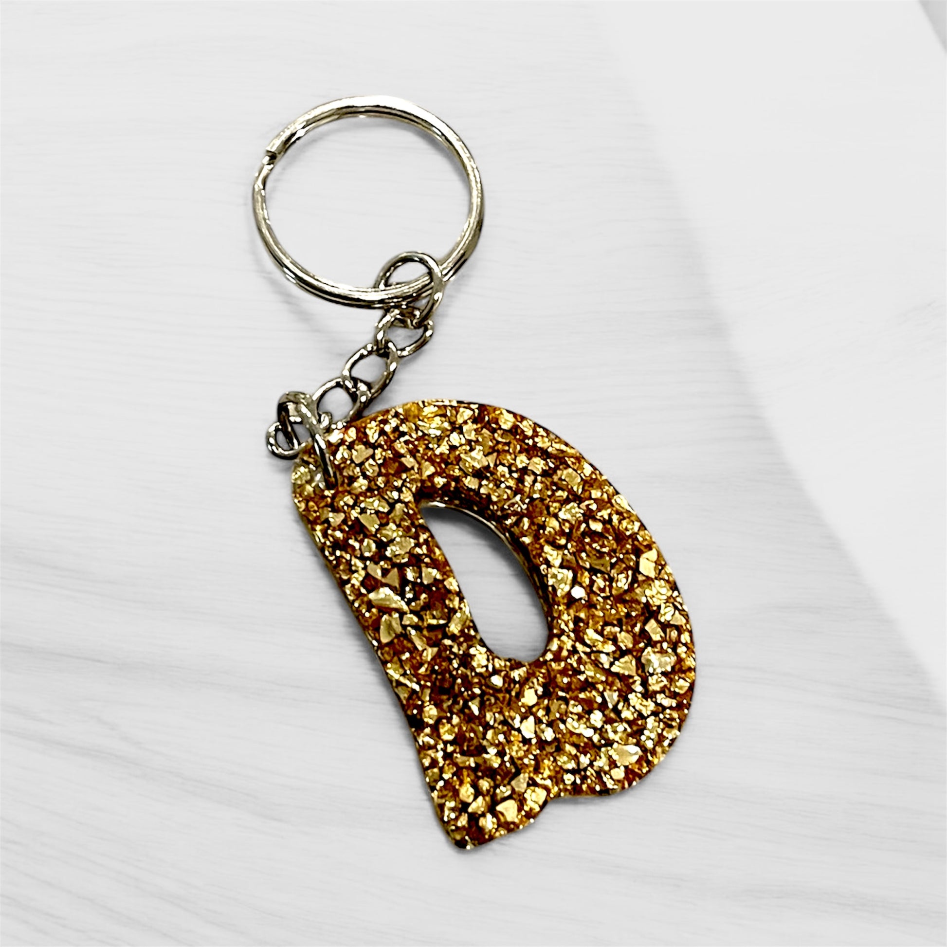 Resin Initial Keychains-Creations By Robin 