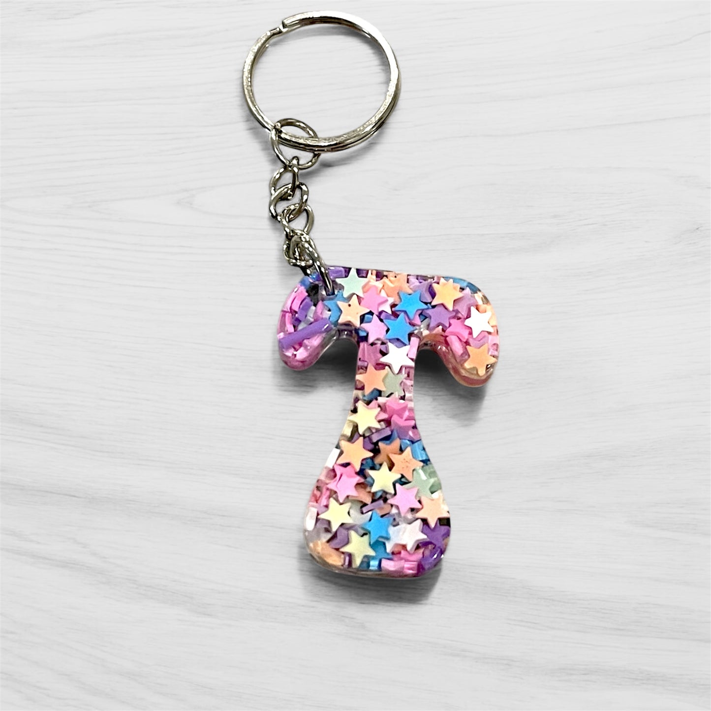 Resin Initial Keychains-Creations By Robin 